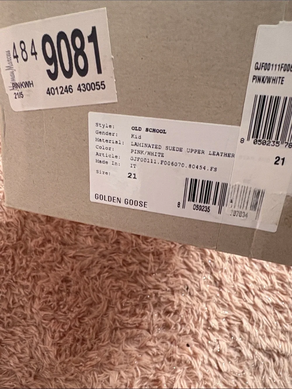 Golden Goose Kids SSTAR Glitter Velcro Sneakers - Pink